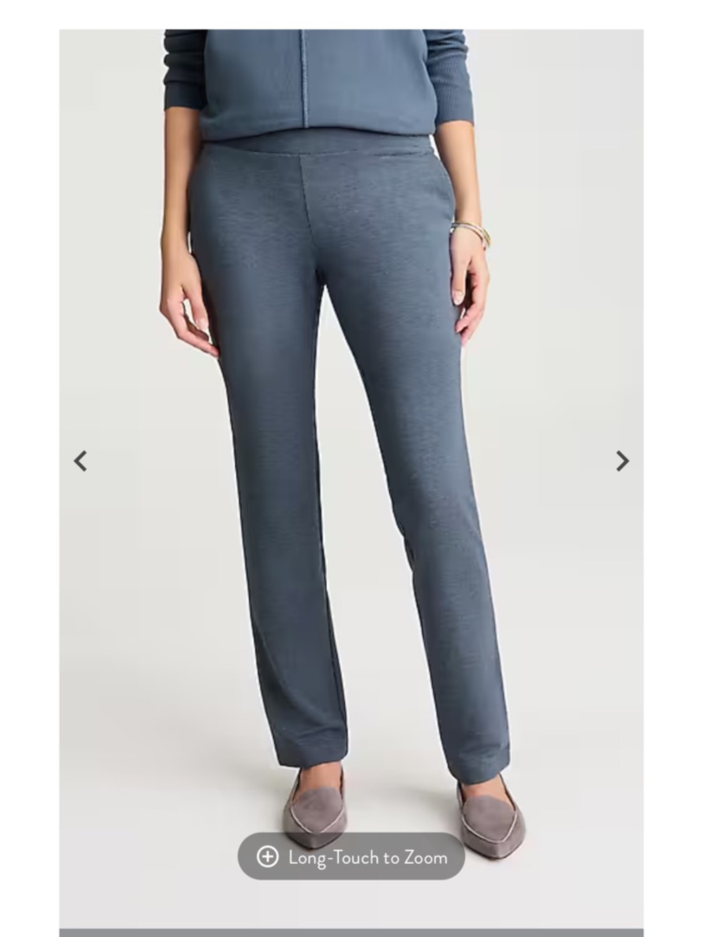 Pure Jill Affinity‎ Slim-Leg Pants Azure Heather Size M